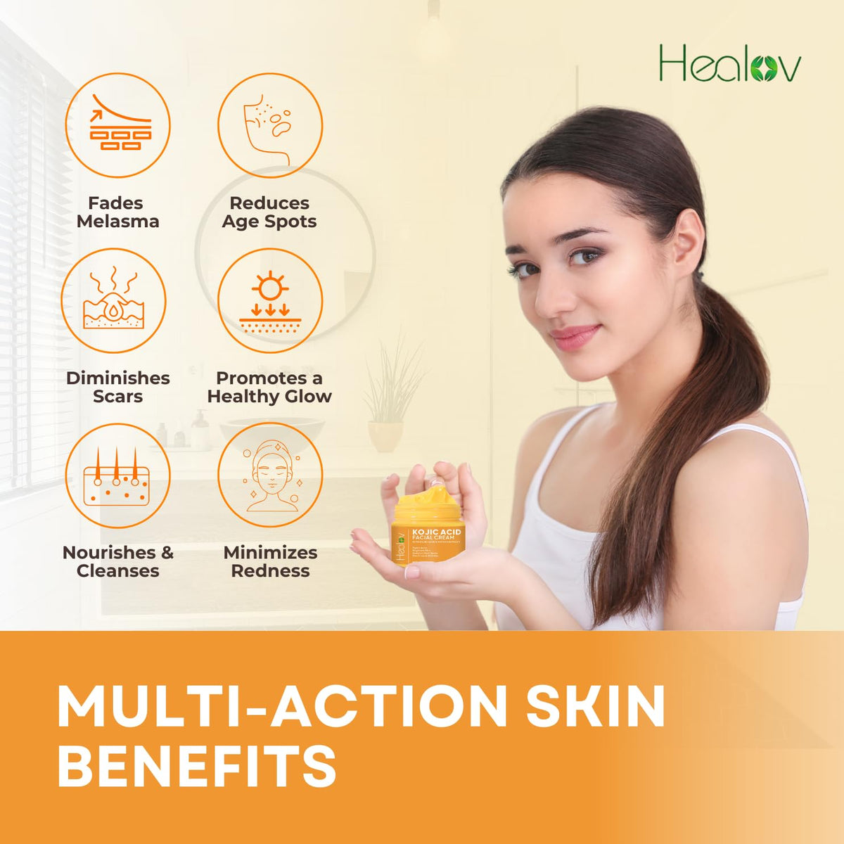 Healov application on hand demonstrating easy spread and hydration