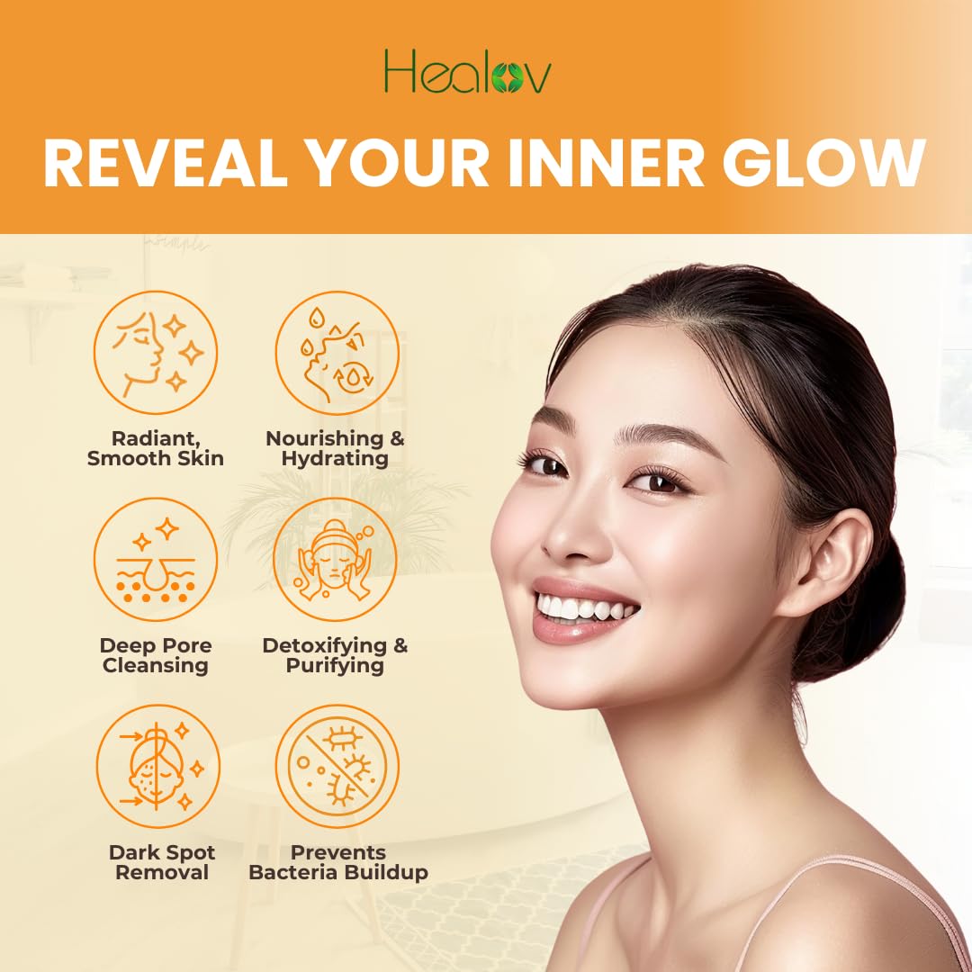 Healov label detail focusing on ingredients and clarity benefits