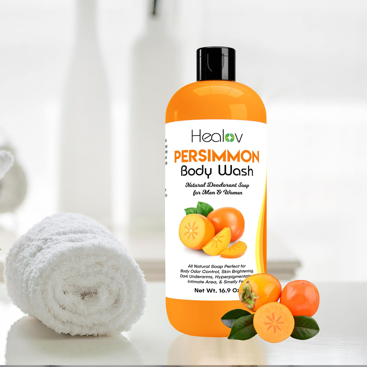 Healov artisanal label and ingredients display conveying natural formulation