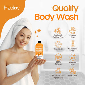 Healov ingredient label highlighting persimmon extract and natural formulation