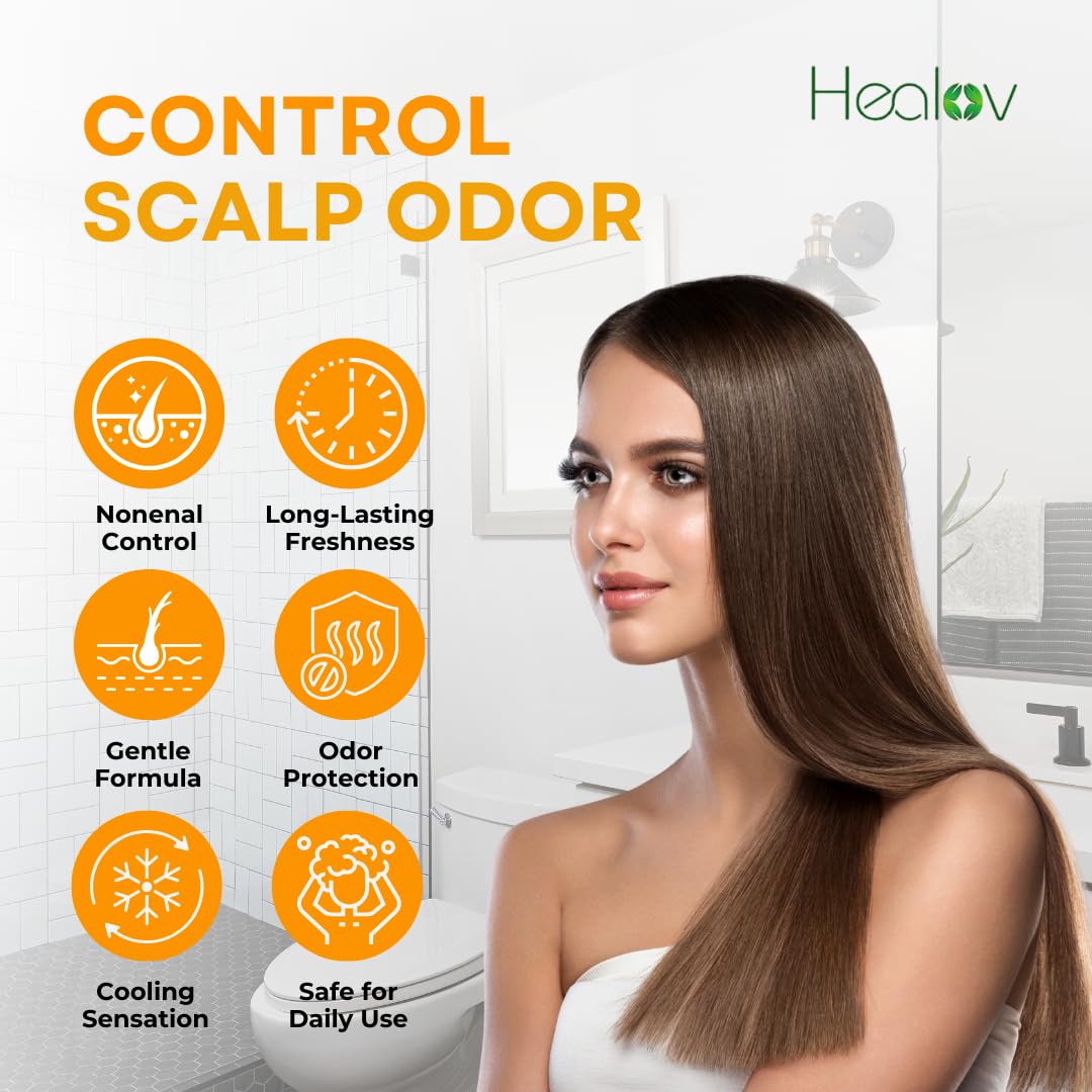 Healov shampoo lather texture demonstrating gentle cleansing