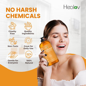 Healov soap bar in hand size comparison showing compact travel-friendly benefit