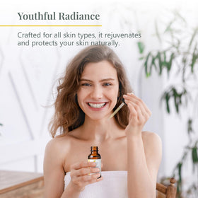 Health Priority Naturals oil drops on skin demonstrating lightweight texture and fast absorption