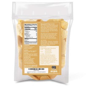 Healthworks Superfoods close-up texture of solid cacao butter demonstrating creamy purity