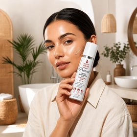 Healthy Skin Lab blending on hand demonstrating easy application