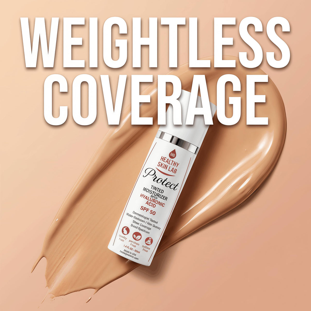 Healthy Skin Lab hyaluronic acid drop highlighting hydration boost