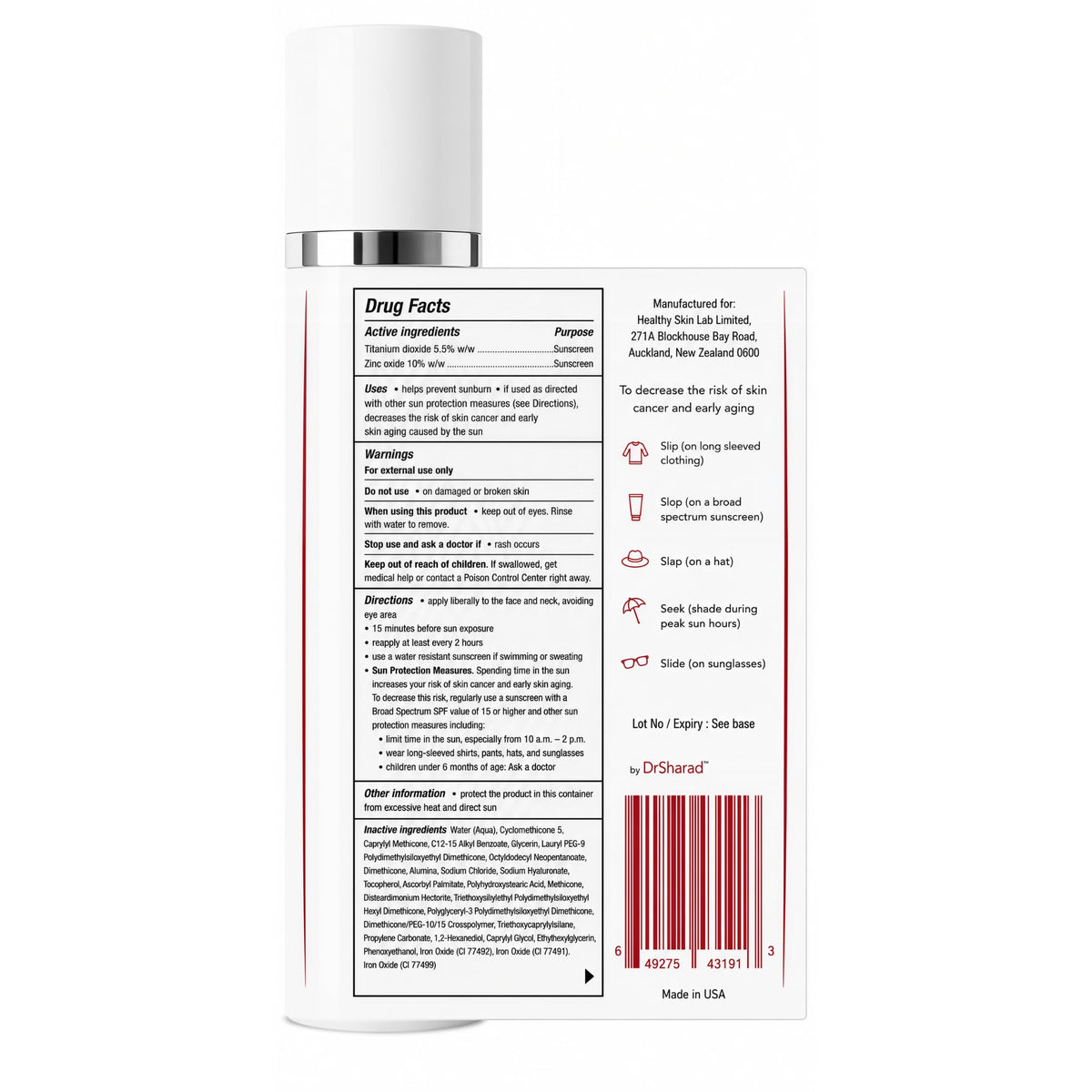 Healthy Skin Lab outdoors in sunlight illustrating daily SPF protection