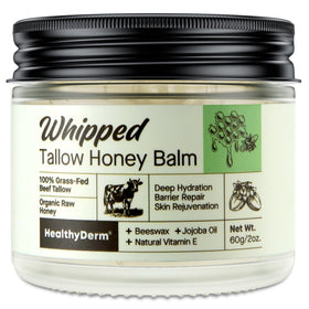 HealthyDerm front jar view showing clean packaging and nourishing balm