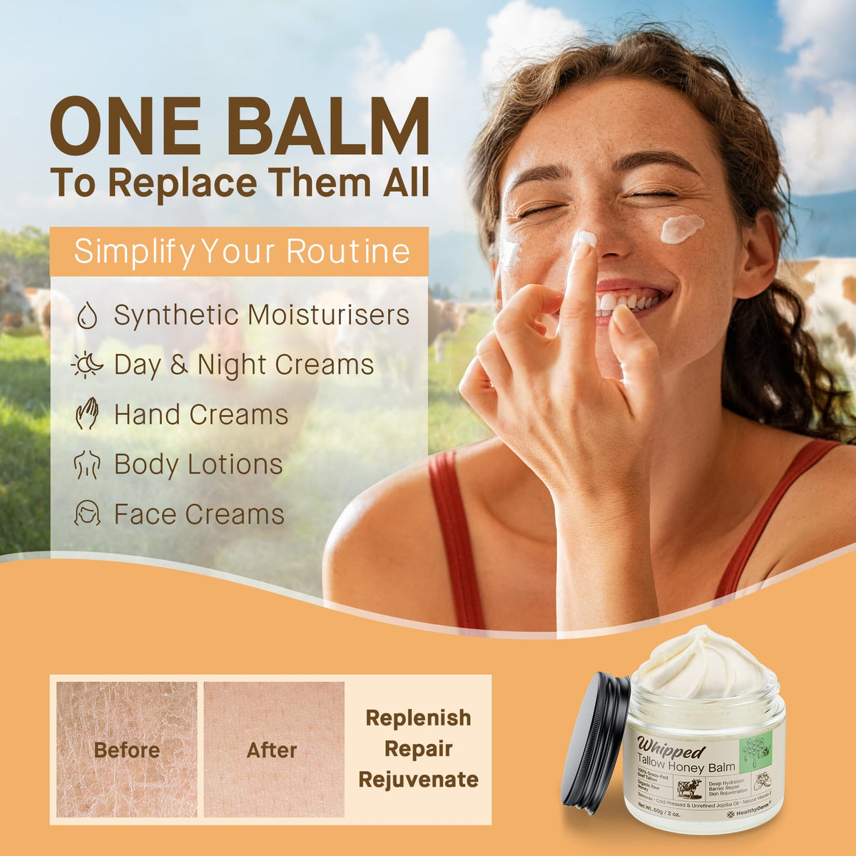 HealthyDerm used in nighttime routine on bedside table for restorative hydration
