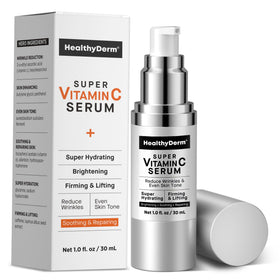 HealthyDerm front bottle view showing elegant label and clear formulation benefit
