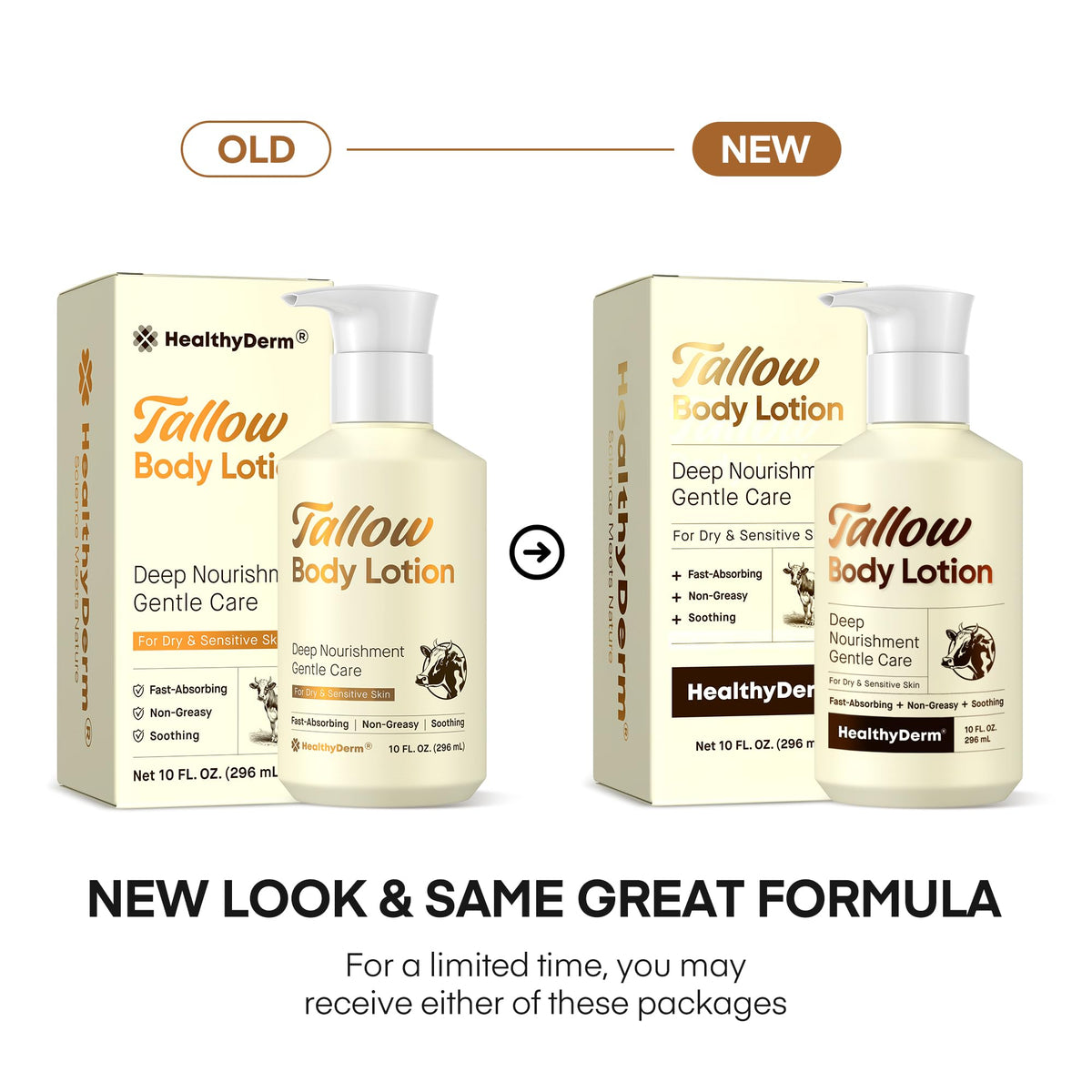 HealthyDerm lotion texture close-up demonstrating fast-absorbing feel