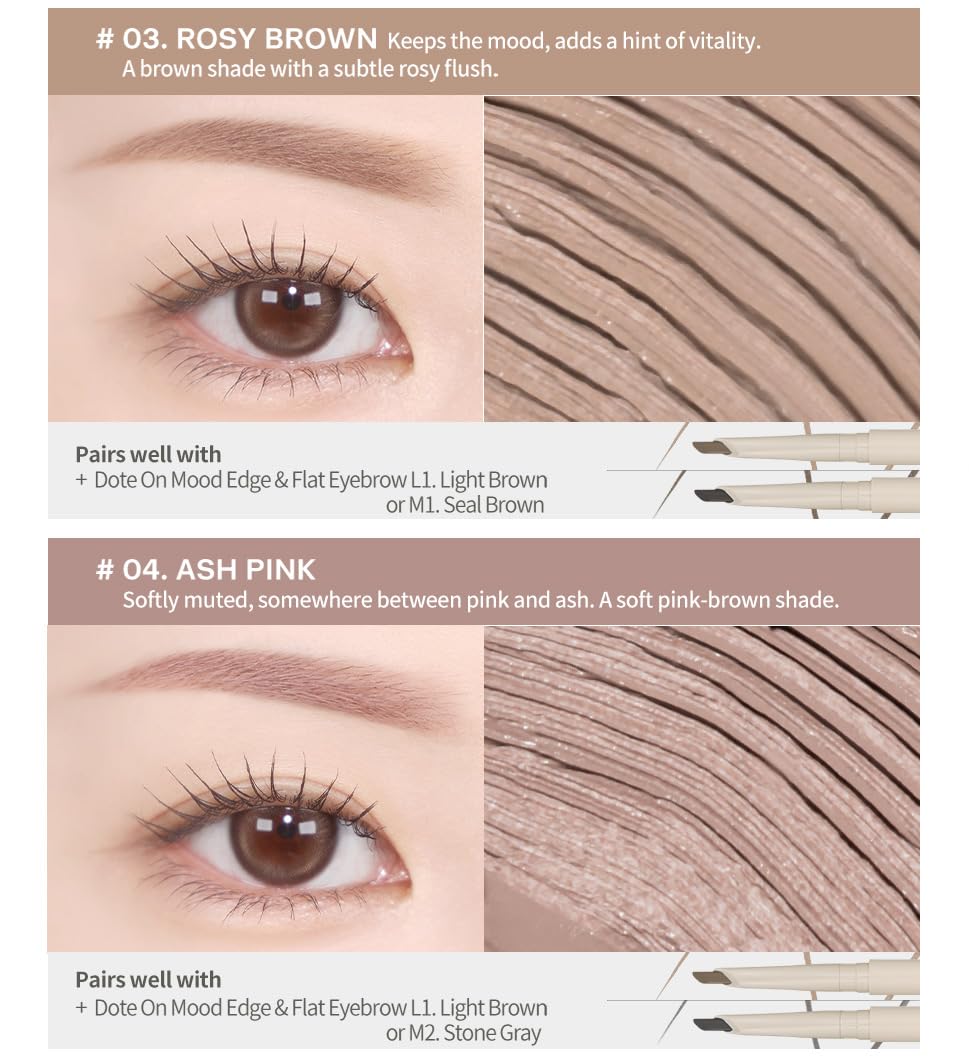 Heart Percent browcara in bathroom routine showing quick-set benefit