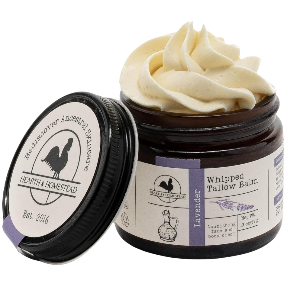 Hearth and Homestead front jar showcasing natural balm and branding for simple hydration