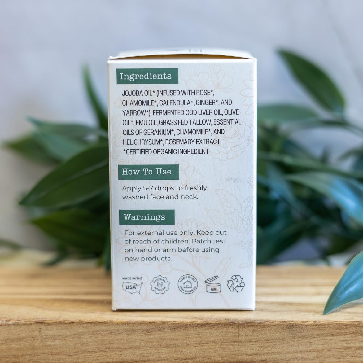 Hearth and Homestead serum staged on bathroom counter for daily routine appeal