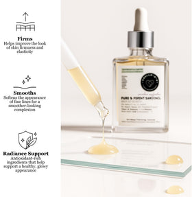 Hearthical bottle on bathroom vanity conveying everyday routine benefit