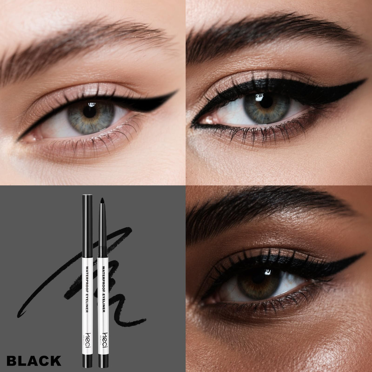 HECI BEAUTY sharpenable tip close-up for precise line control