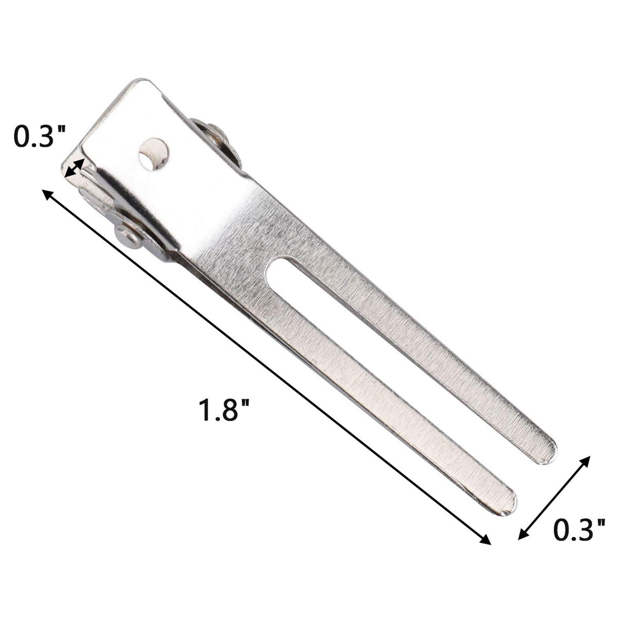 Hedume clip close-up of rounded prongs highlighting smooth snag-free benefit