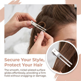 Hedume clips on salon station showing professional-ready organization benefit