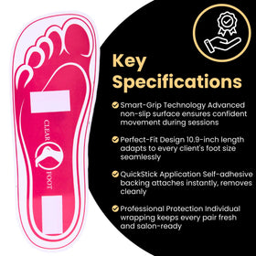 HeeStar in-salon application on client foot for tidy spray tan