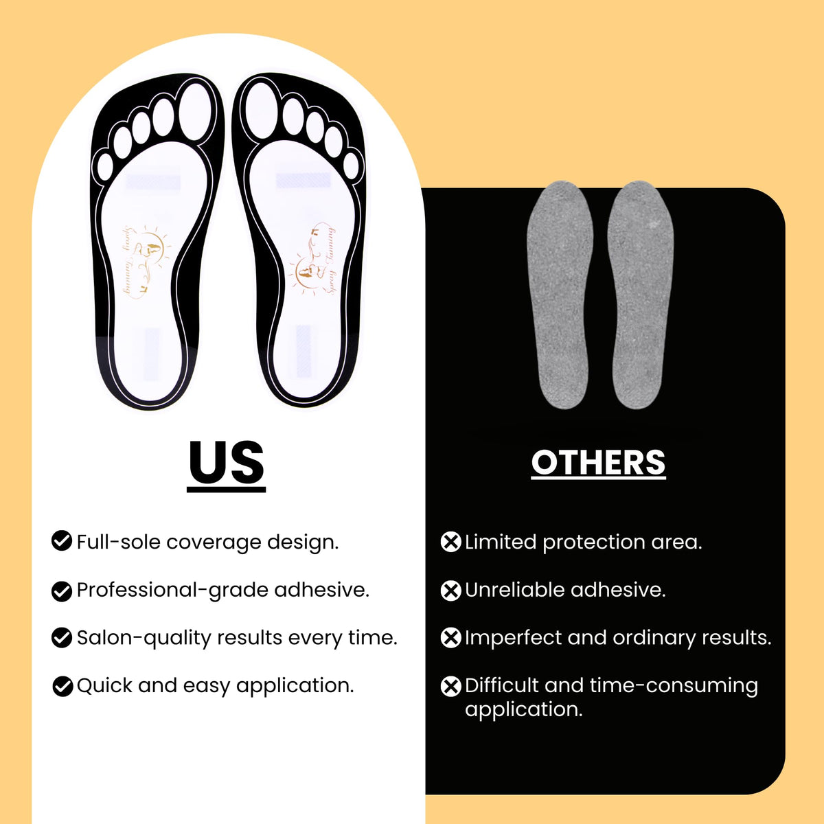 HeeStar scale comparison next to a foot showing universal size fit