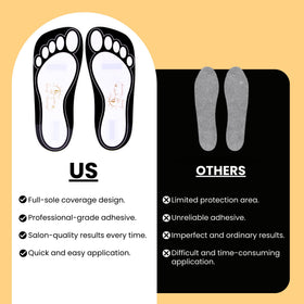 HeeStar scale comparison next to a foot showing universal size fit