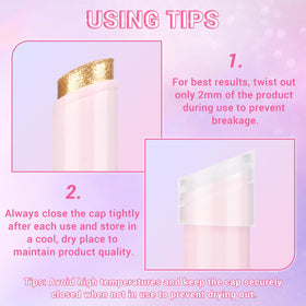 Hegafoo sticks staged with makeup bag illustrating on-the-go versatility