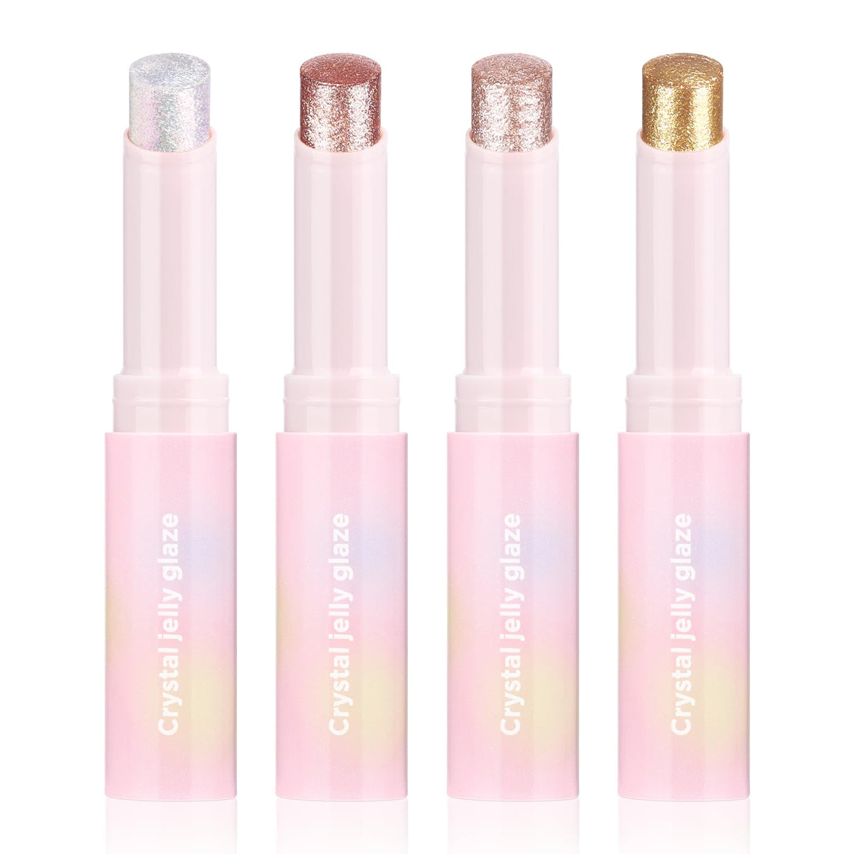 Hegafoo front packaging showing four shimmer jelly sticks and color variety