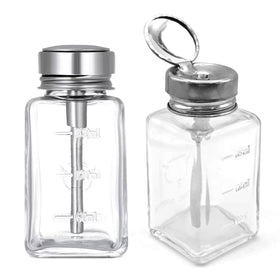 HEHIPLE front view glass pump dispenser shows clear body and neat dispensing benefit