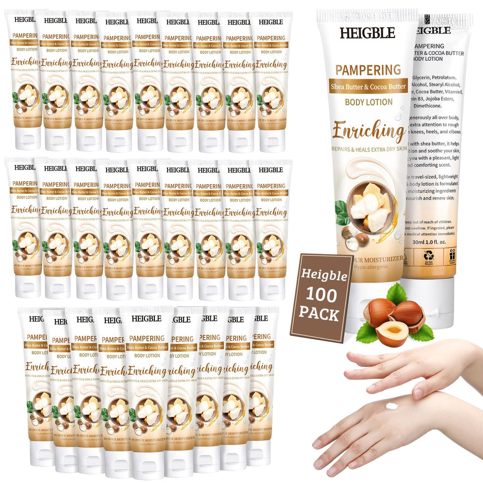 Heigble front packaging showing 100 bottles and convenience