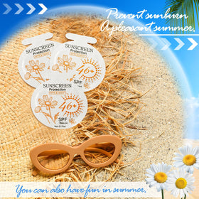 Heigble sunscreen packet being used at the beach for practical sun reapplication