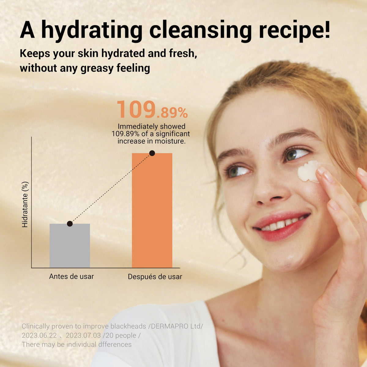HEIMISH balm emulsifying with water into milky texture showing easy rinsing benefit