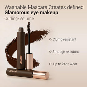 HEIMISH ultra-fine brush close-up demonstrating precise application and defined lashes