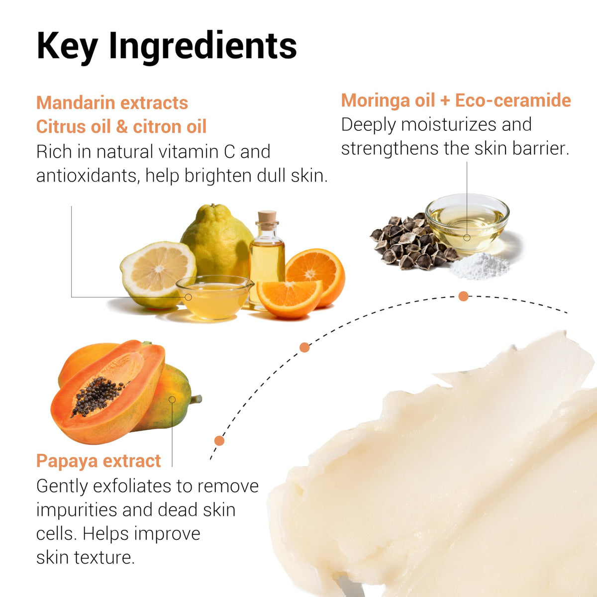 HEIMISH product label and ingredient panel showing mandarin oil and vegan certification benefit