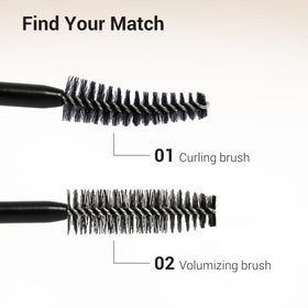 HEIMISH model wearing mascara showcasing lengthened, defined lashes