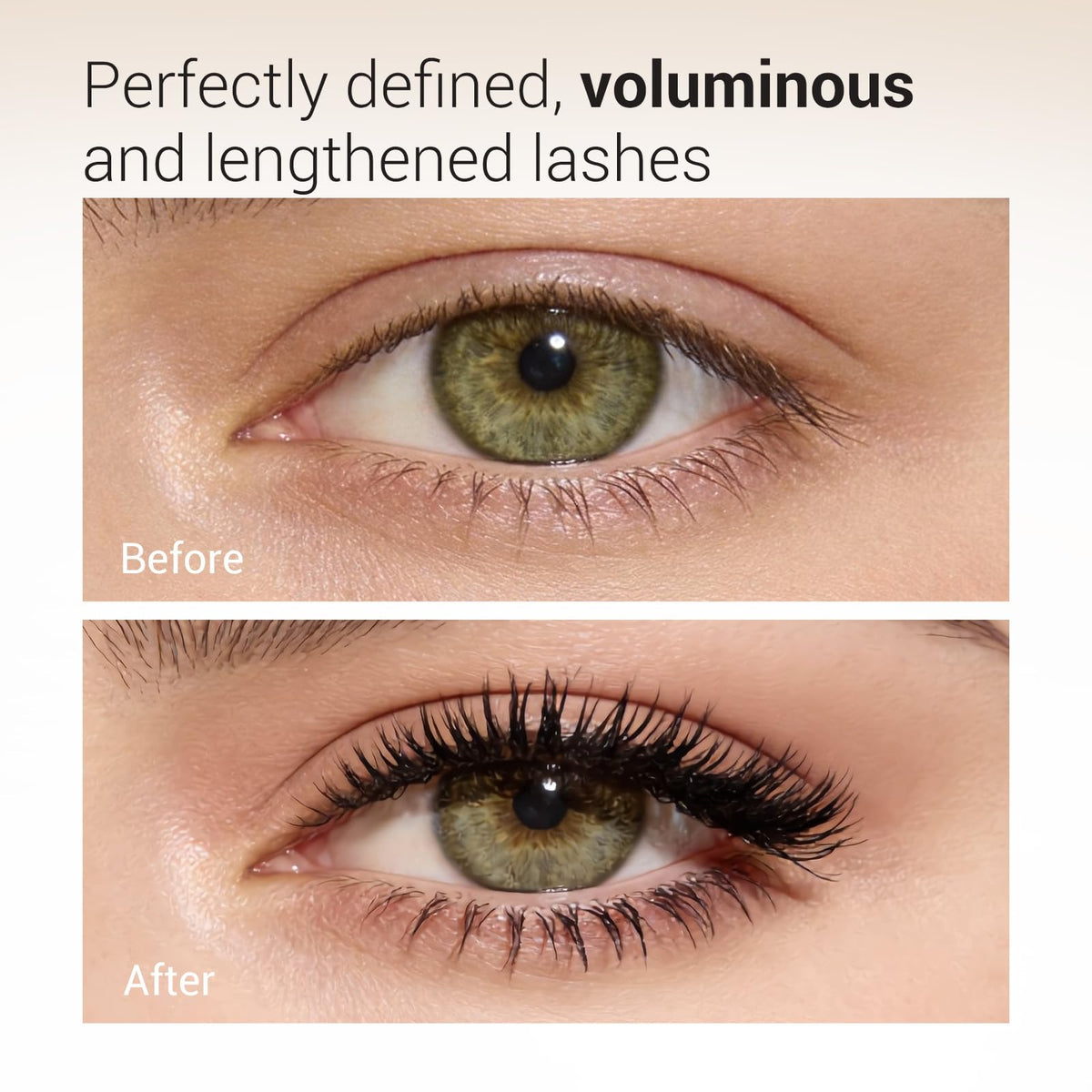 HEIMISH mascara texture swatch highlighting buildable, non-clumping formula