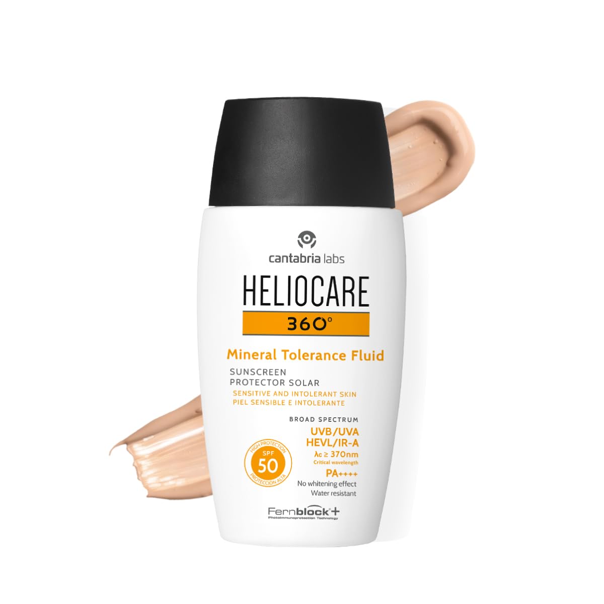 Heliocare 360 front view tube showing SPF50+ and 50ml protecting skin