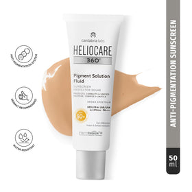 Heliocare pump dispenser demonstrating controlled, mess-free application