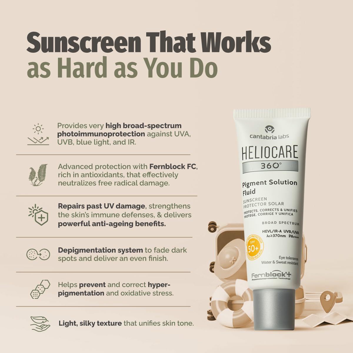 Heliocare subtle tint swatch blending on skin to even tone
