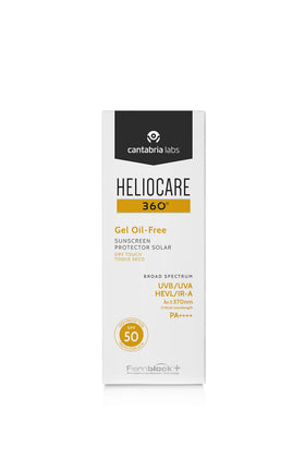 Heliocare applied on cheek illustrating matte finish and reduced shine