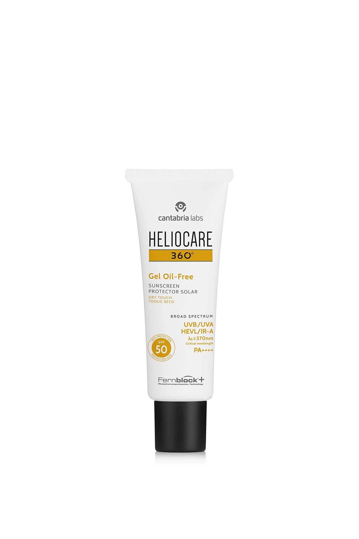 Heliocare gel texture closeup demonstrating lightweight fast-absorbing feel