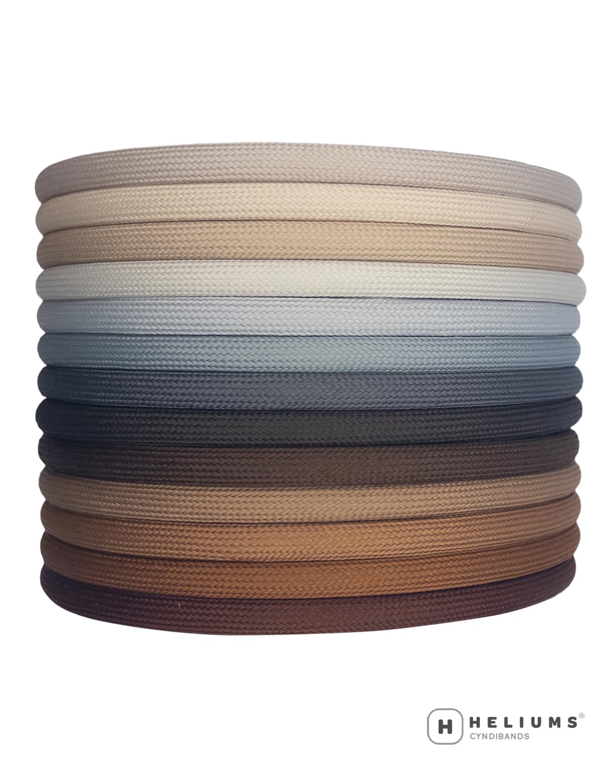 Heliums four colors laid flat to show dark blonde, sandy, beige, ash blonde