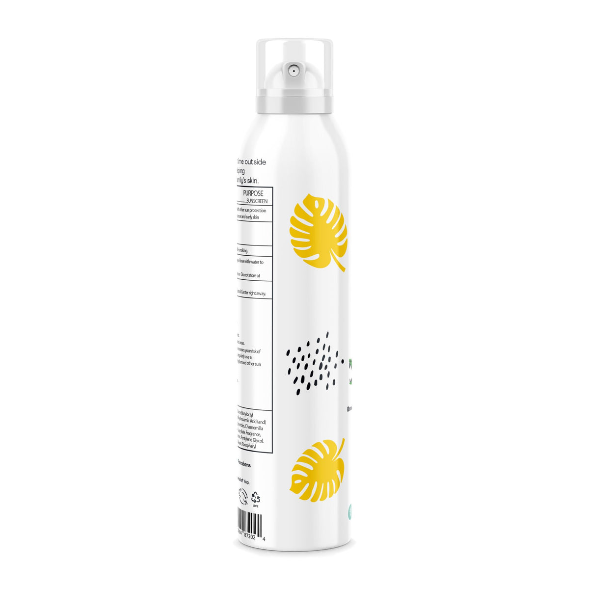 Hello Bello ingredients display featuring aloe and banana soothing extracts