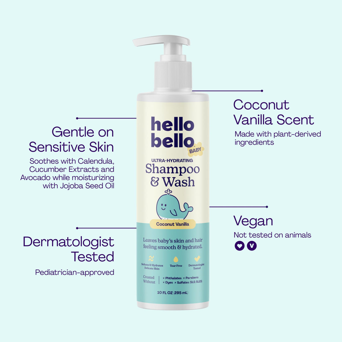 Hello Bello pump-action close-up demonstrating easy dispensing and control