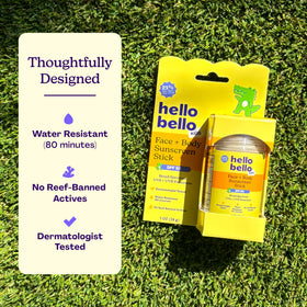 Hello Bello rolled-up stick detail highlighting twist-up delivery and convenience