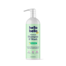Hello Bello front packaging showing bottle and brand benefits