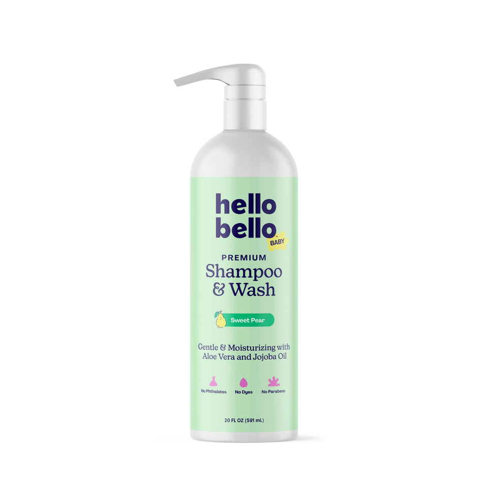 Hello Bello front packaging showing bottle and brand benefits