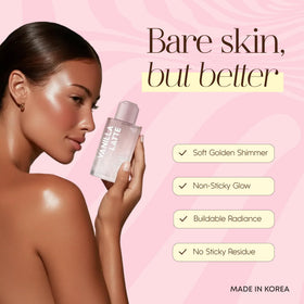 Hello You applied on shoulders creating a subtle glow and hydrated look