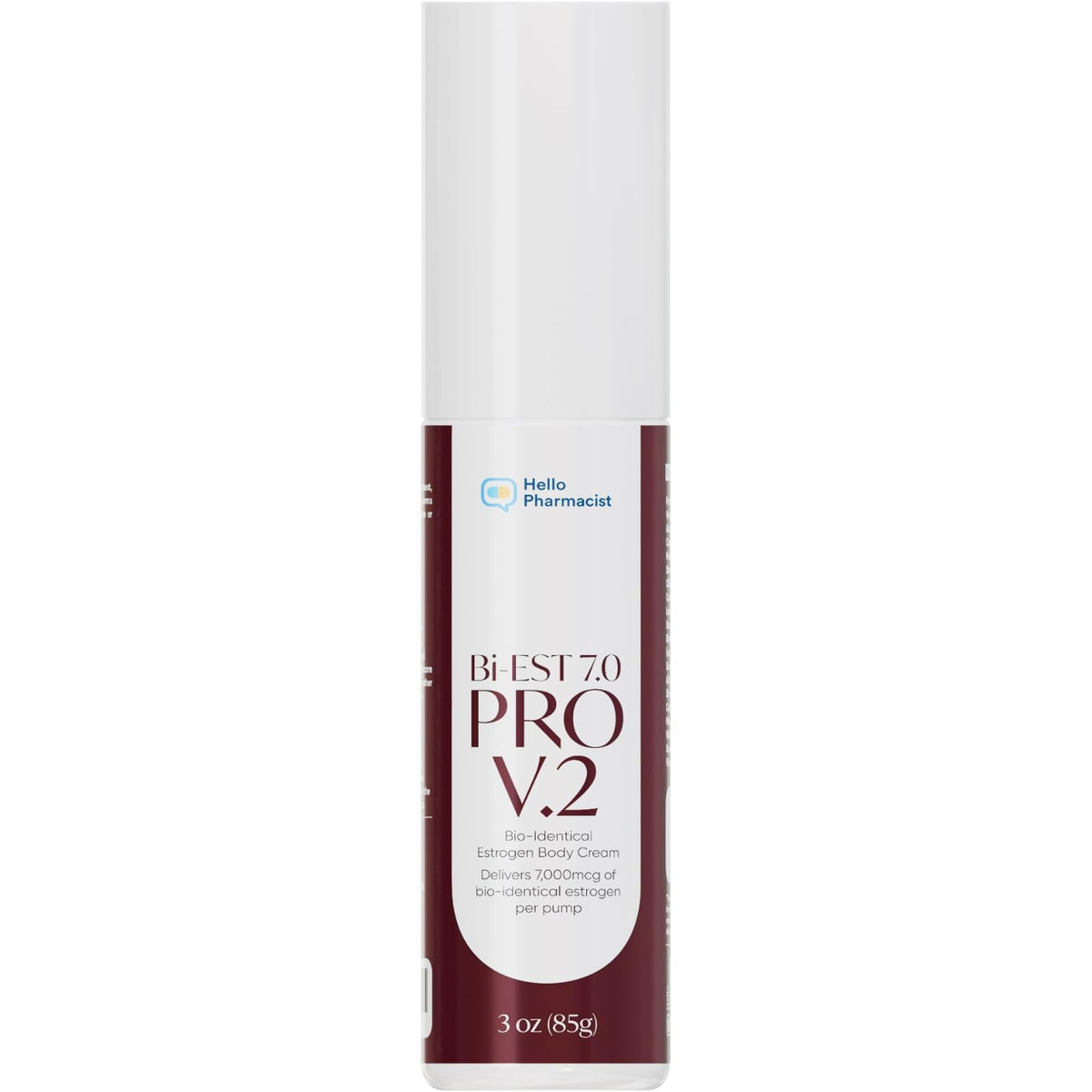 HelloPharmacist BiEst 7.0 PRO V2 front pump showing compact travel-friendly packaging and ease of use