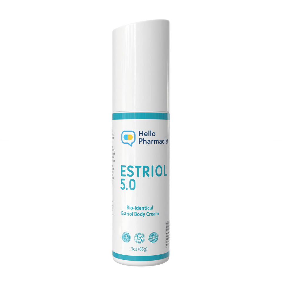 HelloPharmacist front packaging showing product name and benefits, clear branding and trust