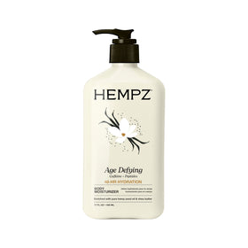 Hempz bottle front view showing packaging and size benefits